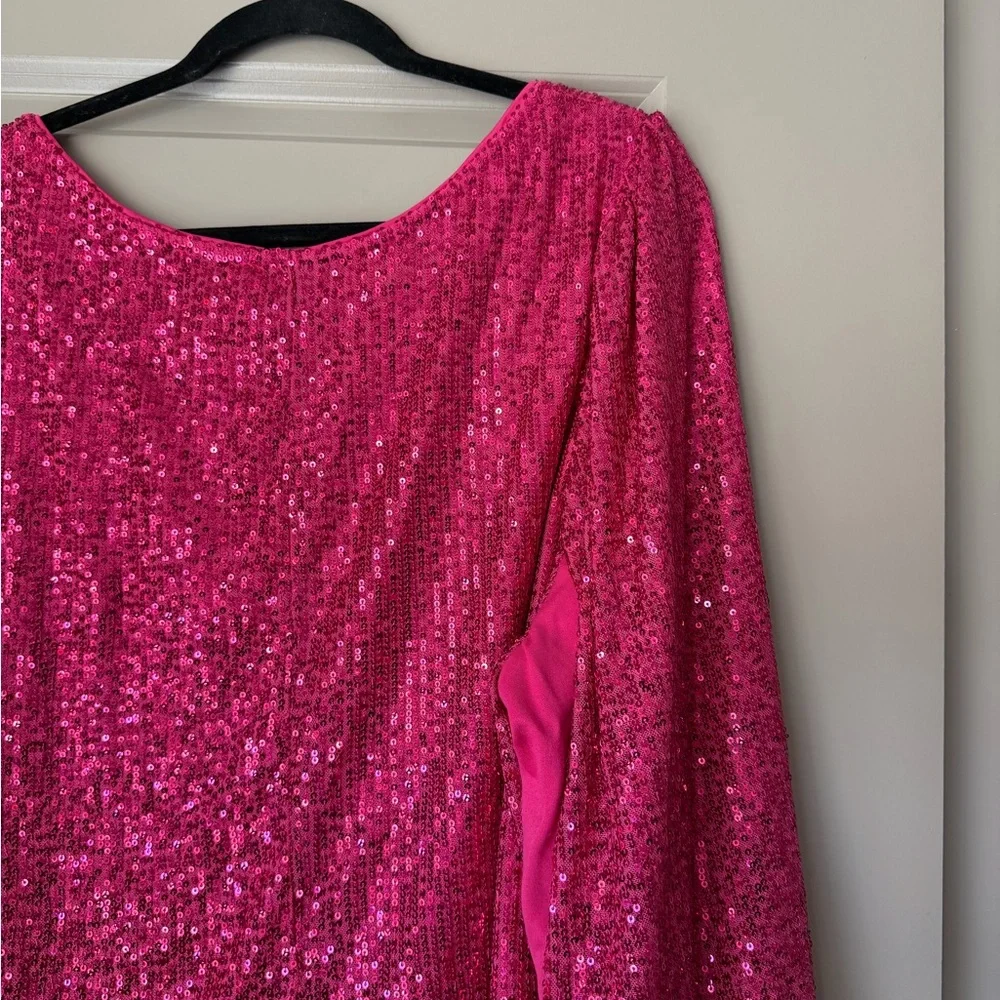 NWT Torrid Sequin Deep V-Neck Long Sleeve Blouse - Picture 9 of 11